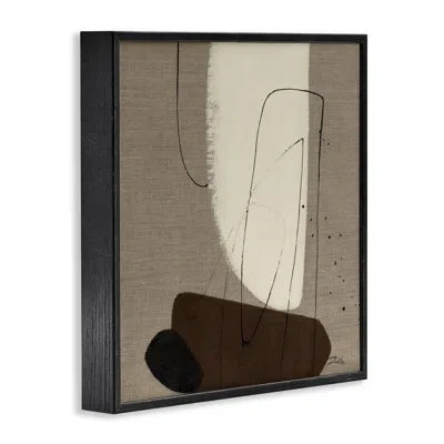 Stupell Industries Natural Oblong Shapes Framed Giclee Art By Patricia Pinto In Midnight Black Framed Giclee