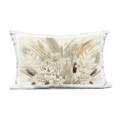 Stupell Industries Natural Wheat & Country Herbs Design By Val Rhodes Outdoor Printed Pillow In Beige