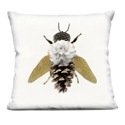 Stupell Industries Nature Constructed Bee Decorative Printed Throw Pillow, Design By Sasha In Brown