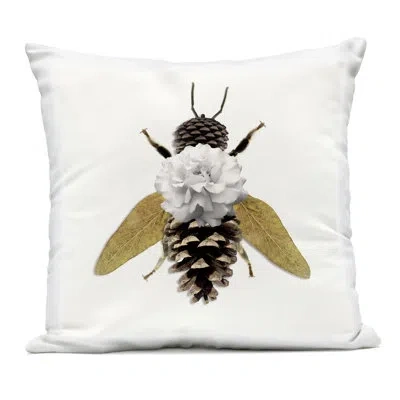 Stupell Industries Nature Constructed Bee Outdoor Printed Pillow, Design By Sasha In Brown