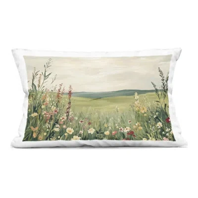 Stupell Industries Nature's Meadow View Decorative Printed Throw Pillow Design By Petal Prints Design In Green
