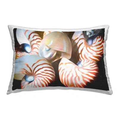 Stupell Industries Nautilus Shells Cluster Outdoor Printed Pillow By Graffi*tee Studios In Tan