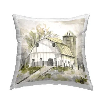 Stupell Industries Neutral Farmhouse Barn Decorative Printed Throw Pillow Design By Melissa Wang In Beige