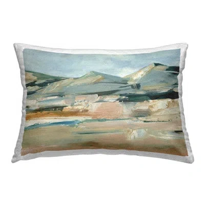 Stupell Industries Neutral Hued Mountains Outdoor Printed Pillow By Ethan Harper In Tan