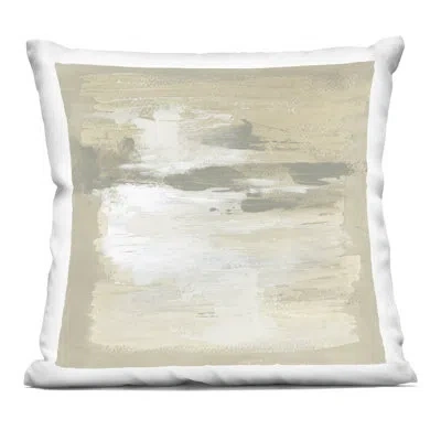 Stupell Industries Neutral Reflections Abstract Painting Decorative Printed Throw Pillow, Design By June Erica Vess In Tan
