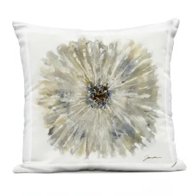 Stupell Industries Neutral Rustic Abstract Flower Design By Liz Jardine Outdoor Printed Pillow In Beige