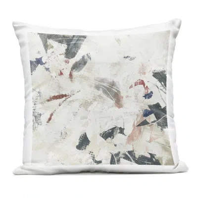 Stupell Industries Neutral Washi Abstract Outdoor Printed Pillow Design By June Erica Vess In White,gray Abstract