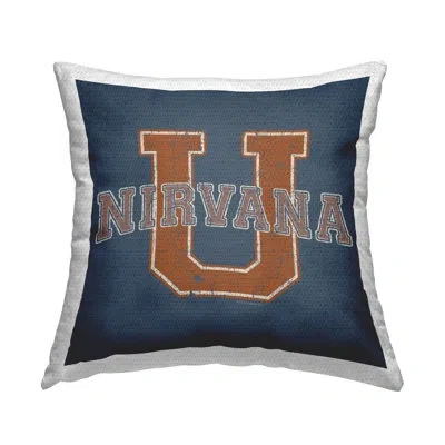 Stupell Industries Nirvana U Varsity Style Outdoor Printed Pillow By Higher Learning/life Is High In Blue