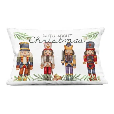 Stupell Industries Nuts About Christmas Nutcrackers Decorative Printed Throw Pillow Design By Kim Allen In Green