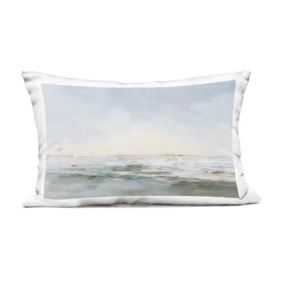 Stupell Industries Ocean Horizon Abstract Coast Outdoor Printed Pillow Design By Jane Slivka In Blue