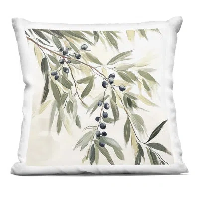 Stupell Industries Olive Petals In Pastel Decorative Printed Throw Pillow Design By Mona Grace In Green