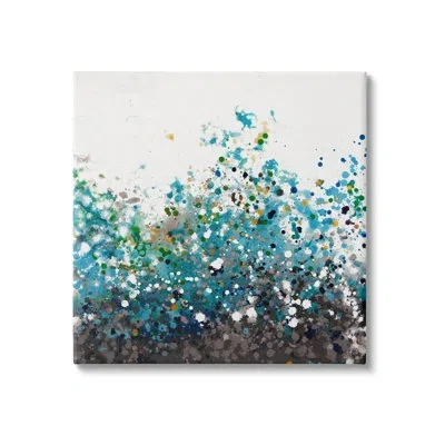 Stupell Industries Opaque Speckled Blue Abstract Paint Splatter Oversized Stretched Canvas Wall Art By Hilary Winfield  In Blue;black