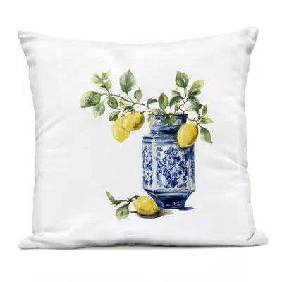 Stupell Industries Ornate Lemon Treasures Outdoor Printed Pillow, Design By Svetlana Aleynikova, 18 X 7 X 18 In Yellow