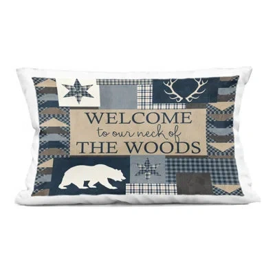 Stupell Industries Our Neck Of Woods Motif Decorative Printed Throw Pillow Design By Kim Allen In Blue