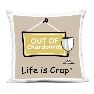 Stupell Industries Out Of Chardonnay Design By Lic Outdoor Printed Pillow In Tan