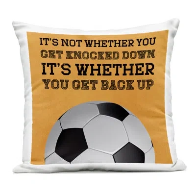 Stupell Industries Outdoor Printed Pillow, Design By Marcus Prime In Yellow Whether You Get Back Up