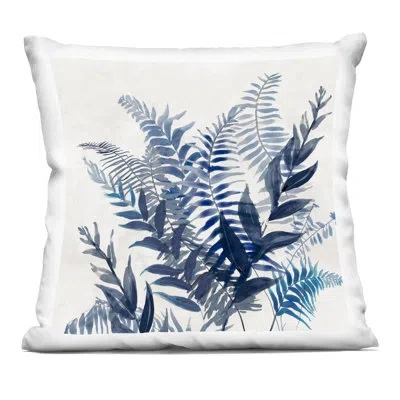 Stupell Industries Overlapping Blue Fronds Decorative Printed Throw Pillow, Design By Jacob Q