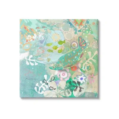 Stupell Industries Paisley Fish Pattern Canvas Wall Art Design By Evelia Designs In Green