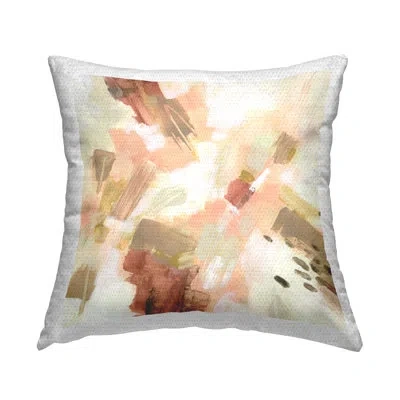 Stupell Industries Pale Abstract With Speckles Outdoor Printed Pillow By June Erica Vess In Tan