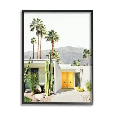 Stupell Industries Palm Springs House Photography By Sisi And Seb In Midnight Black Framed Giclee