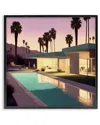 Stupell Industries Palm Trees & Pool Villa Framed Giclee Art In Multi