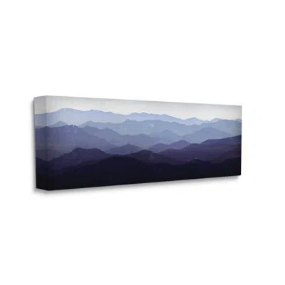Stupell Industries Panoramic Mountains Layered Peaks By Ryan Fowler - Wrapped Canvas Graphic Art In Blue