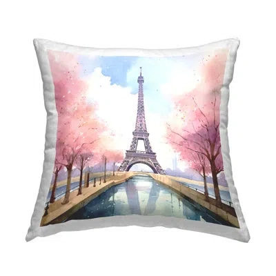 Stupell Industries Paris Rendezvous Scene Decorative Printed Throw Pillow Design By Andrea Haase In Pink