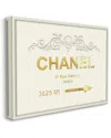 Stupell Industries Parisian Fashion Sign Distance From New York Stretched Canvas Wall Art By Ziwei Li In Tan