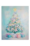 Stupell Industries Pastel Christmas Tree Canvas Wall Art In Blue