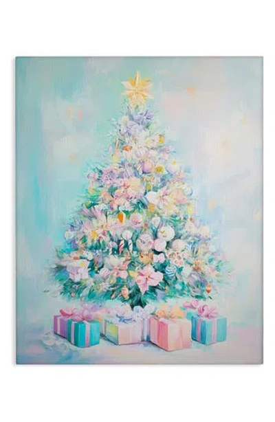 Stupell Industries Pastel Christmas Tree Canvas Wall Art In Blue