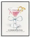 Stupell Industries Pastel Cocktail With Bow Framed Giclee Art In Multi