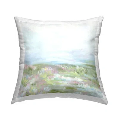 Stupell Industries Pastel Flower Field Decorative Printed Throw Pillow Design By June Erica Vess In Blue