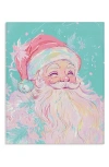 Stupell Industries Pastel Jolly Santa Claus Canvas Wall Art In Multi