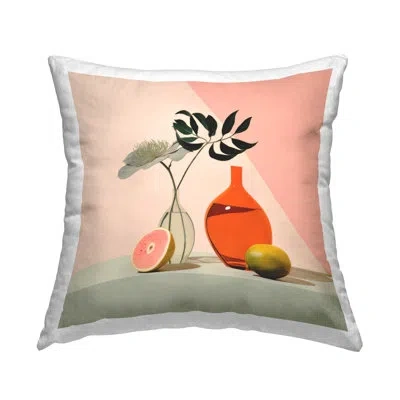 Stupell Industries Pastel Kitchen Still Life Decorative Printed Throw Pillow By Lazar Studio In Green;pink;orange