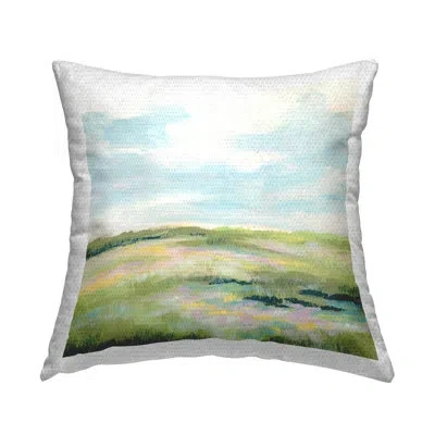 Stupell Industries Pastel Meadow Landscape Outdoor Printed Pillow By June Erica Vess In Green