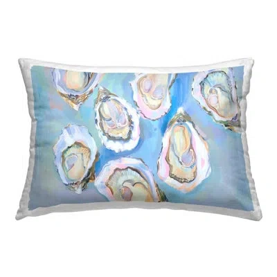 Stupell Industries Pastel Oysters On Blue Decorative Printed Throw Pillow By Arlington Prints