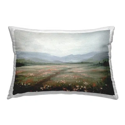 Stupell Industries Path Through Rolling Meadow Design By Lindsay Kivi Fine Art Outdoor Printed Pillow In Gray