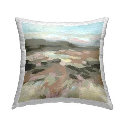 Stupell Industries Patterned Brush Strokes View Outdoor Printed Pillow By June Erica Vess In Gray