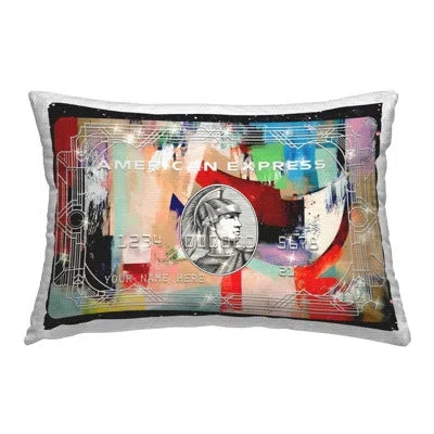 Stupell Industries Patterned Credit Card Outdoor Printed Pillow By Ziwei Li In Multicolor