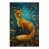 Stupell Industries Patterned Forest Fox Wall Plaque Art Design By Lsr Design Studio In Blue