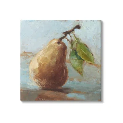 Stupell Industries Pear Fruit Kitchen Painting On Canvas Painting In Blue;brown;green