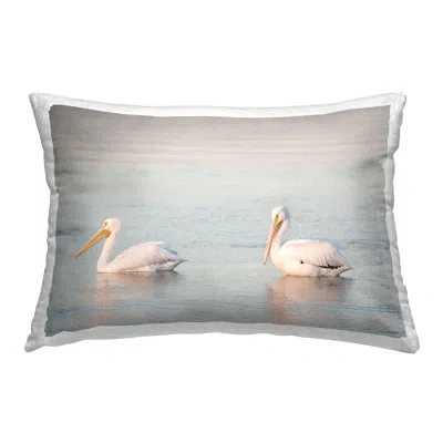 Stupell Industries Pelicans On Calm Waters Decorative Printed Throw Pillow By Danita Delimont In Blue