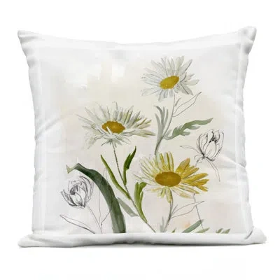 Stupell Industries Petals Of Sky Outdoor Printed Pillow Design By Jacob Q In Yellow Daisies