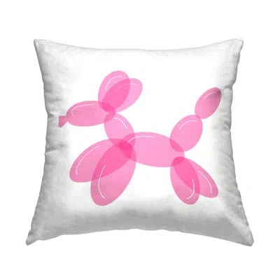 Stupell Industries Pink Balloon Animal Decorative Printed Throw Pillow Design By Chen Alyesh