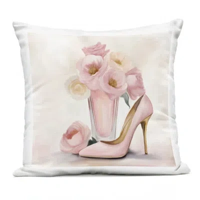 Stupell Industries Pink Beauty Bouquet Outdoor Printed Pillow, Design By Kim Allen
