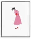 Stupell Industries Pink Contemporary Girl Framed Giclee Art In Pink