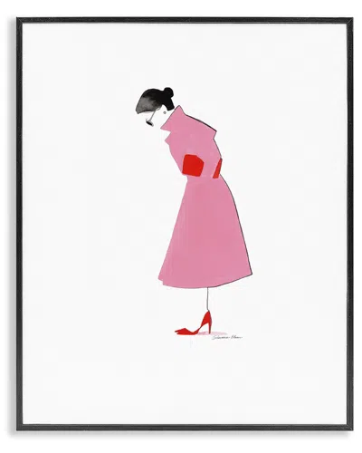 Stupell Industries Pink Contemporary Girl Framed Giclee Art