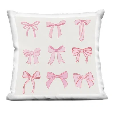 Stupell Industries Pink Coquette Bow Arrangement Decorative Printed Throw Pillow, Design By Emily Navas, 18 X 7 X 18
