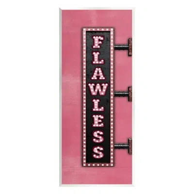 Stupell Industries Pink Flawless Retro Lights Sign Wall Plaque Art By Jj Design House Llc In Black;pink