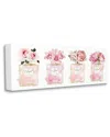 Stupell Industries Pink Floral Bouquets Glam Designer Fashion Jars Stretched Canvas Wall Art By Amanda Green In White